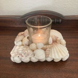 Handmade Seashell Votive Candle Holder